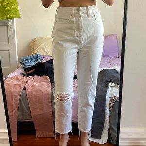 Madewell White Mom Jean
